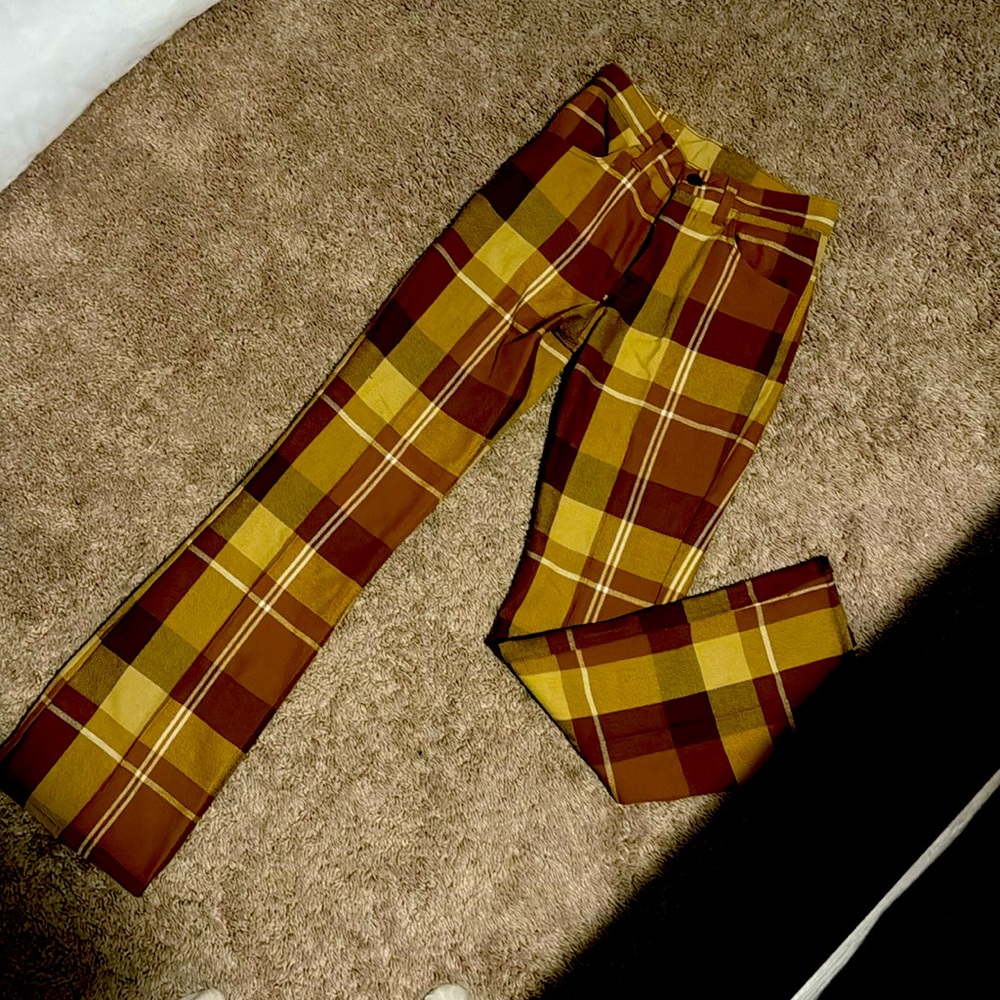 Authentic ‘70s Plaid Genuine Levi Pants. boot cut. Super cute